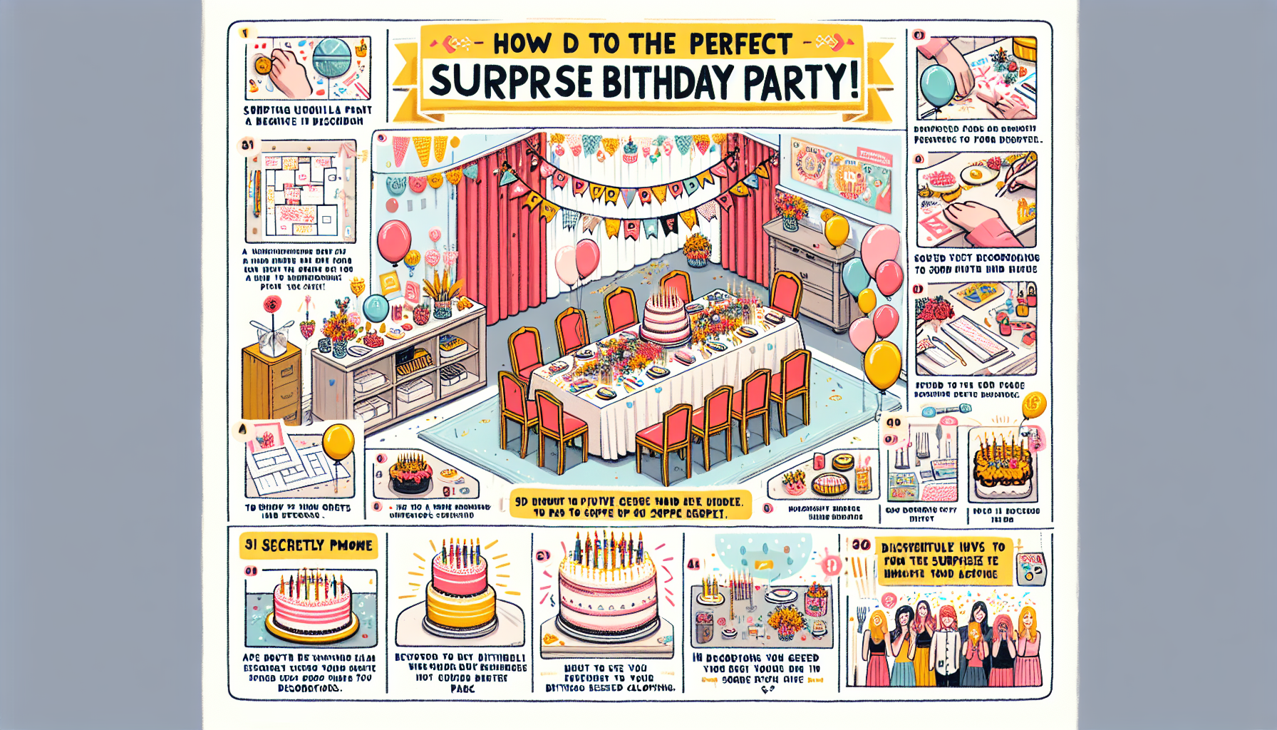 découvrez nos conseils et astuces pour réussir à organiser un anniversaire surprise mémorable. des idées originales, des suggestions de jeux et des étapes clés pour une fête inoubliable.
